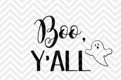 Boo Y'all Halloween SVG and DXF Cut File • PNG • Vector • Calligraphy • Download File • Cricut • Silhouette