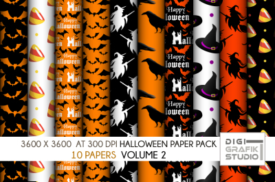 Halloween Digital Papers Pack VOLUME 2