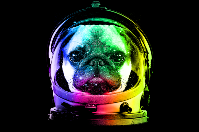 Astronaut - Pug Design - Dog Lovers