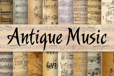 Antique Music Digital Paper Textures