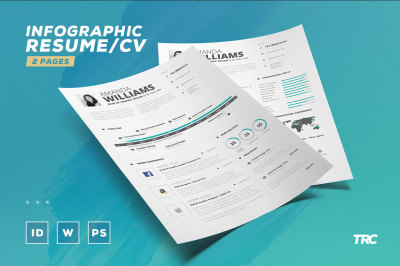 2 Pages Infographic Resume Vol 5