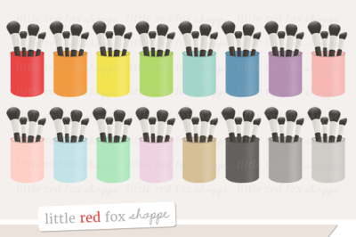 Makeup Brush Canister Clipart