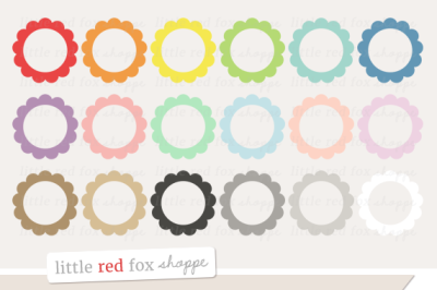 Scalloped Circle Frame Clipart