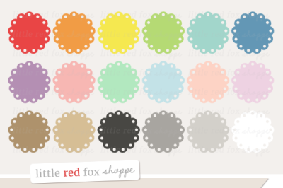 Scalloped Circle Frame Clipart