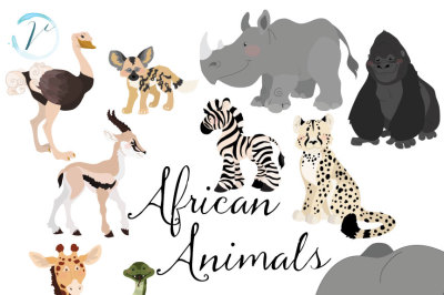 African Animals Vectors & Clipart