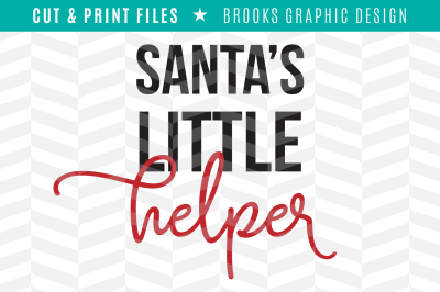 Santa's Little Helper - DXF/SVG/PNG/PDF Cut & Print Files