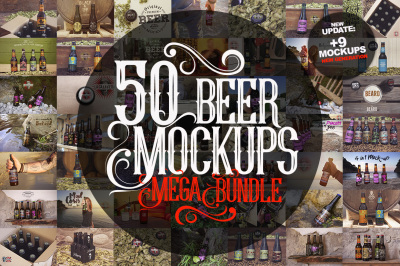 50 Beer Mockups Bundle [85% OFF]