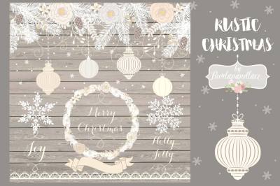 Rustic Christmas clipart