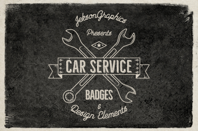 Car Service Badges & Elements