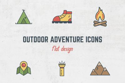 Camping Flat Icons