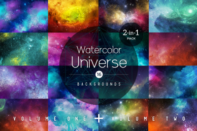 2 in 1 – Watercolor Universe