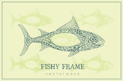 5 Fishy Frame Vector Pack