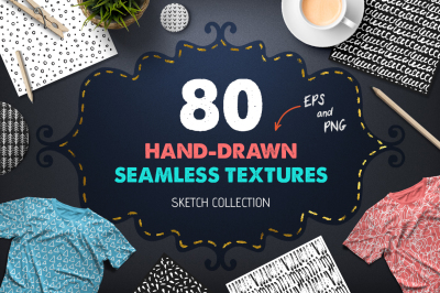 80 Hand Drawn Seamless Textures