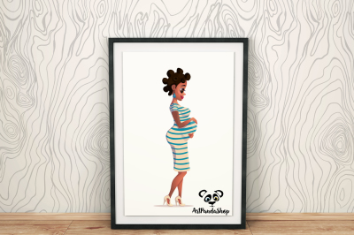 african american art pregnant lady
