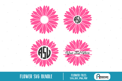 Circle Monogram Frame SVG files and DXF files By kYo Digital Studio