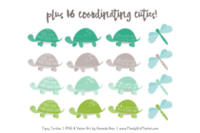 Sweet Stacks Tipsy Turtles Stack Clipart in Emerald Isle