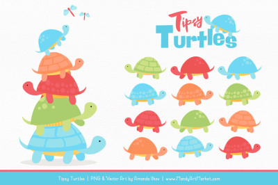 Sweet Stacks Tipsy Turtles Stack Clipart in Fresh Boy