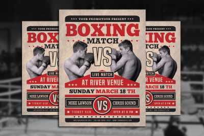 Boxing Match Flyer