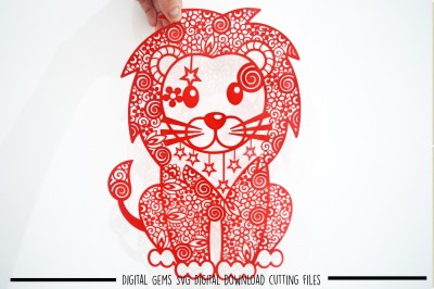 Lion paper cut SVG / DXF / EPS Files