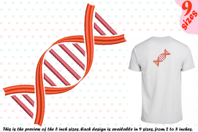 DNA Structure - Science - Designs for Embroidery Machine sign 194b