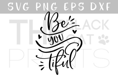 Be you tiful SVG DXF PNG EPS