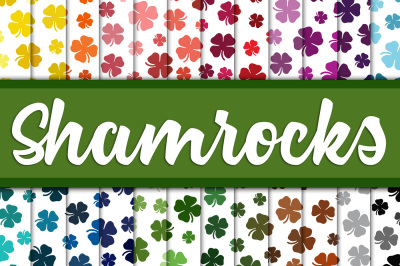 Shamrock Digital Paper Backgrounds