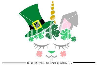 St Patrick's day Rabbit SVG / PNG / EPS / DXF Files