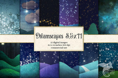 Dreamscapes Digital Paper 8.5x11