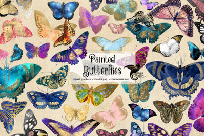 Painted Butterflies Clipart