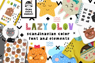 Lazy Olov - Scandinavian Color Font