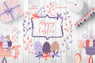Happy Easter - vector collection