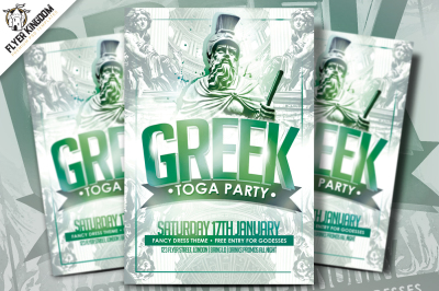 Greek Toga Party Flyer Template