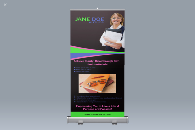 Book Writer Pull up Banner Template