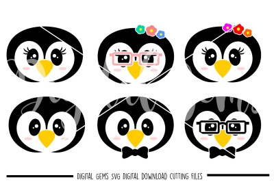 Penguin Face SVG / DXF / EPS / PNG Files