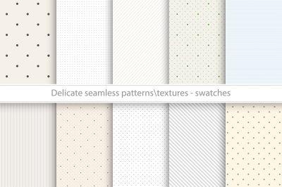 Delicate seamless vector patterns