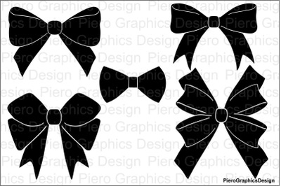 Bows SVG files for Silhouette Cameo and Cricut.
