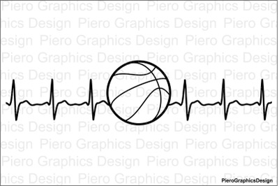 Cardio basketball SVG files for Silhouette Cameo and Cricut.