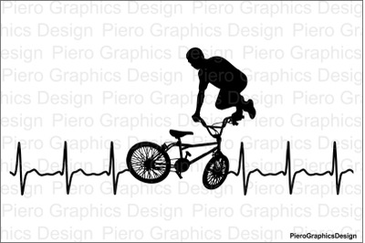 Extreme cardio bicycle freestyle SVG files.