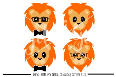 Lion Face SVG / DXF / EPS / PNG Files