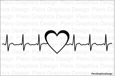 Cardio heart SVG files for Silhouette Cameo and Cricut