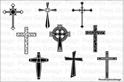 Crosses SVG files for Silhouette Cameo and Cricut.