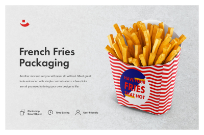 French Fries Packaging Mockup Set