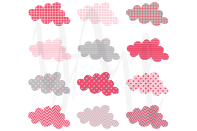 Cute Cloud Pattern Design Set