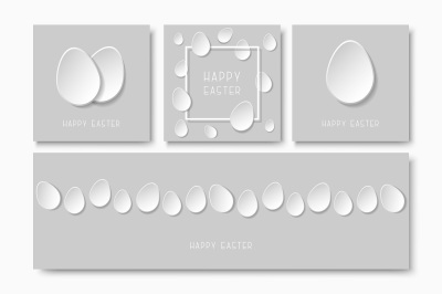 Greeting happy easter paper cards.