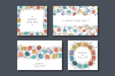 Collecton of happy easter cards