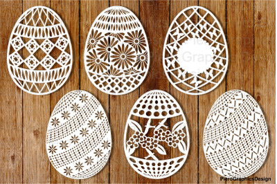 Easter Eggs SVG files for Silhouette Cameo and Cricut.