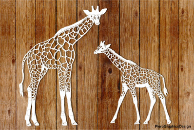 Giraffes SVG files for Silhouette Cameo and Cricut.