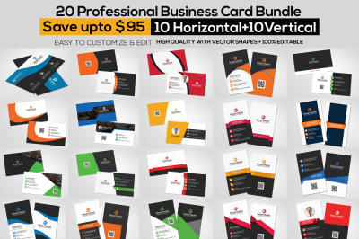 20 Business Cards Templates Bundle