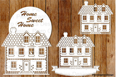 Home Sweet Home (1) SVG files for Silhouette Cameo and Cricut.
