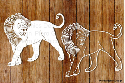 Lions SVG files for Silhouette Cameo and Cricut.